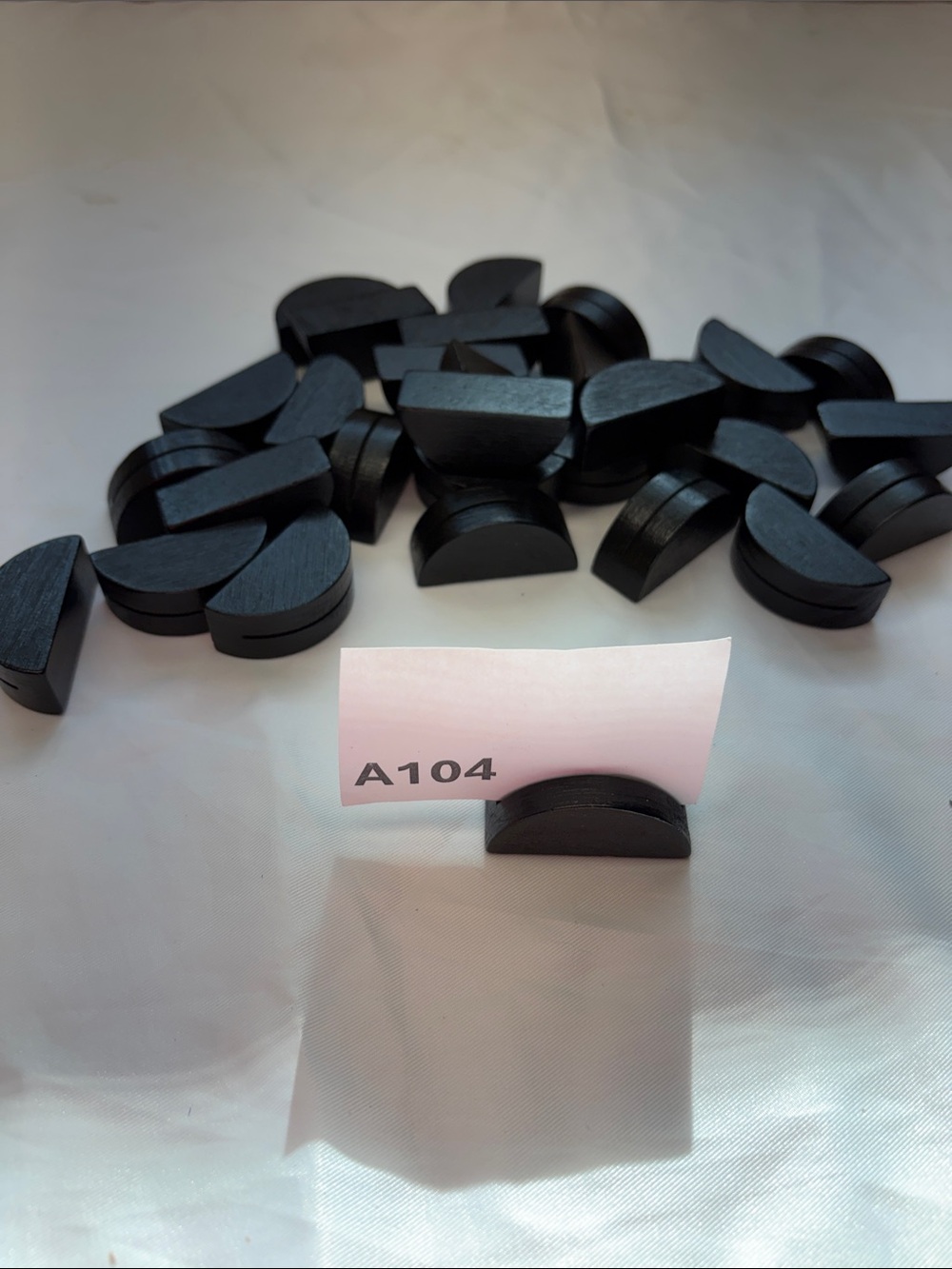 Black Half-Moon SIM Card / Accessory Stand - Versatile Holder